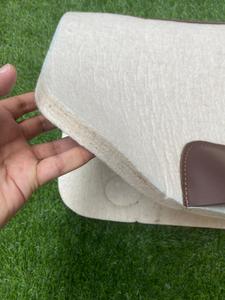 3/4 นิ้ว 32x32 สนับม้าตะวันตกอานอุปกรณ์ม้าสีขาวรูปทรงสักหลาดตะวันตกเบาะอานสําหรับม้า - Product Image 2