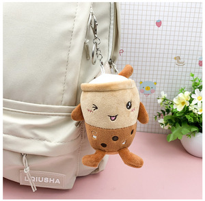 Porte-clés en peluche Boba tendance Aika, thé au lait aux bulles, rembourré en coton PP, pendentif pour sac à dos, direct usine - Product Image 4