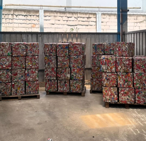 Stock UBC High Purity Alloy 6063 <b>Aluminum</b> <b>Scrap</b> Painted Mixed Color High Quality <b>Aluminum</b> Cans Compressed Packaging UK Origin - Product Image 5