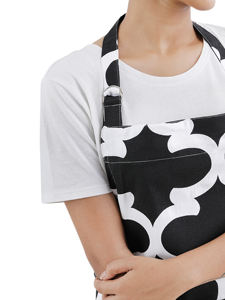 Delantal estampado sin mangas de algodón 100%, accesorio de limpieza de cocina duradero y elegante para hoteles, cocinas, uso al aire libre - Product Image 4