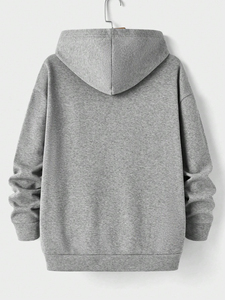 Survêtement uni pour homme à manches longues, couleur unie, avec logo OEM, en polaire pour l'hiver, vêtements de sport 2027 - Product Image 3