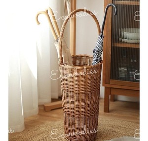 ตะกร้าหวายสานทรงสูงสำหรับจัดระเบียบทางเข้าบ้านสไตล์โมเดิร์นไม่เหมือนใคร - Product Image 1