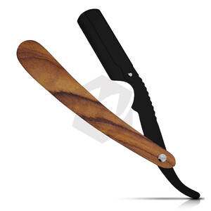 Rasoir de salon de coiffure classique en palissandre rasoir de rasage à gorge coupée en acier inoxydable avec lames rasoir droit professionnel - Product Image 1