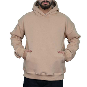 Ensemble sweat-shirt et pantalon à capuche uni pour homme 2 pièces en coton décontracté Vêtements de sport d'hiver écologiques - Product Image 1