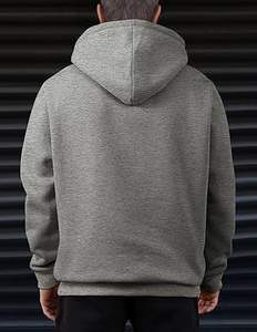 เสื้อฮู้ดลำลองผู้ชายสำหรับฤดูหนาว สีพื้น ผ้าฝ้ายฟลีซ 100% ทรงปกติ ระบายอากาศได้ดี เป็นมิตรกับสิ่งแวดล้อม - Product Image 5