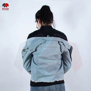 Women's <b>Denim</b> <b>Jacket</b> New Fashion Design Durable Stitching Soft Touch Fabric Wholesale Supplier - Product Image 3