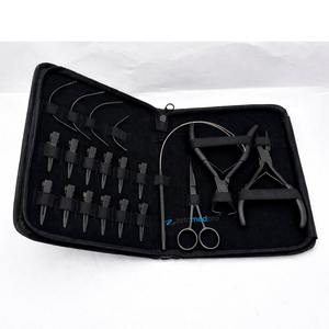 Kit d'extension capillaire durable de qualité supérieure avec 2 pinces, outils complets pour la pose manuelle et clips de sectionnement | Kits d'extensions de cheveux - Product Image 2