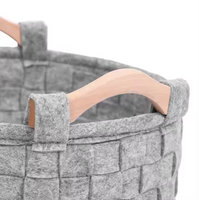 Nouveaux paniers de rangement empilables en feutre gris écologiques, très demandés, pour vêtements sales