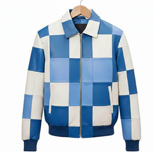 Veste en cuir tendance pour homme, plusieurs coloris, ton uni, veste en cuir de haute qualité pour homme - Product Image 1