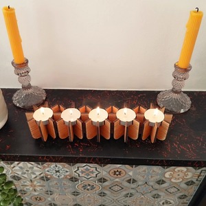 Indian Manufacture Rustic Wooden Tea <b>Light</b> Holder Ash <b>Oak</b> Walnut Candle Centerpiece for Gifts Events and Parties for Sale - Product Image 5