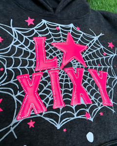 Sweat à capuche oversize pour homme en coton 100% 500 GSM, séchage rapide, anti-froissement, streetwear, impression en relief, strass - Product Image 3