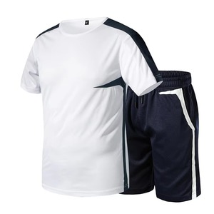 Men's Trendy Football Uniform Soccer breathable <b>Polyester</b> <b>Shirt</b> With Shorts Solid Sports Suit Training Quick Dry Breathable - Product Image 2