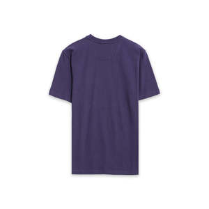 T-shirt brodé en coton 100% pour hommes de marque pour violet solide compressé anti-rétrécissement respirant anti-rides ajusté tricoté 240 - Product Image 1