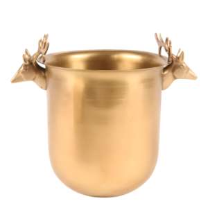Double Bull Head Brass <b>Ice</b> <b>Tub</b> Stainless Steel Lined Large Capacity <b>Beverage</b> Cooler Premium Barware for Hotels and Restaurants - Product Image 4