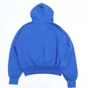 Sweat à capuche épais tricoté sur le devant en coton 100% pour hommes avec logo personnalisé. - Product Image 4