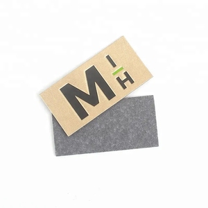<strong>Clothes</strong> <strong>Label</strong> <strong>Maker</strong> Sew on Custom Debossed Printing Brand Name Logo Golden PU Leather Patch for Jeans - Product Image 1