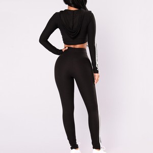 Venta caliente 2025 logotipo personalizado cómodo ajuste alto estiramiento mujeres traje mujeres correa lateral entrenamiento desgaste chándal - Product Image 6