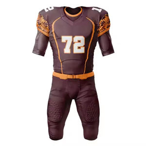 Jersey de fútbol americano personalizado cosido en blanco Conjuntos de fútbol transpirable Jersey de práctica Uniforme de fútbol americano - Product Image 5