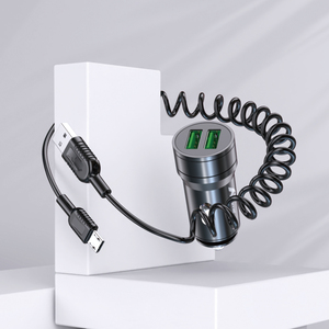 Adaptateur de voiture double USB 5V 2.4A CC-197 en noir Chargeur de véhicule à haut rendement - Product Image 3