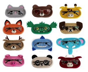 Crochet Gift Eyeglass Case Handmade Eyeglasses Holder <b>Cute</b> <b>Bear</b> Amigurumi Animal Glasses Glaser Handwork Holder Eyeglass Tray - Product Image 1