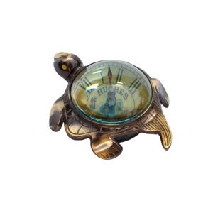 Đồng thau thủy tinh hải lý thời gian thủ môn tương tự rùa rùa bàn bàn bóng đồng hồ vastu Phong Thủy Cổ thủ công làm bằng kim loại - Product Image 1