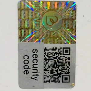 3D <b>Holographic</b> Anti-Counterfeit PET Material Logo <b>Sticker</b> for Mobile Phones Earphones Speakers Camera-Scratch-Off Barcode - Product Image 1