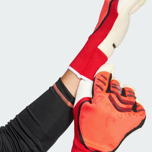 Professional Soccer Goalkeeper <b>Gloves</b> for Football Breathable <b>Gloves</b> <b>Red</b> Pink Colour Unisex Customized Logo Finger Packing - Product Image 4
