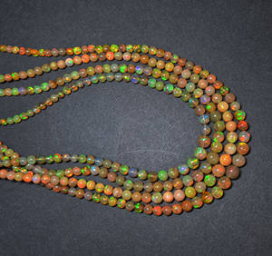 Cuentas de ópalo de fuego facetadas etíopes 17 pulgadas 43 CT 9mm-14mm Natural tratado térmicamente 4-6,50mm bolas lisas 20mm 8mm 3mm bola suelta - Product Image 6