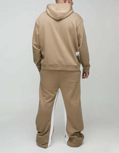 Conjunto de 2 Piezas de Pantalones Deportivos Holgados y Sudadera con Capucha, Estilo Informal, de Felpa Gruesa, para Hombre - Product Image 2