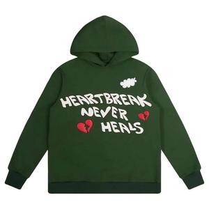 Sudadera con capucha con estampado de logotipo de alta calidad ecológica hecha a medida para hombre, tela de lana Gsm pesada, ajuste Regular, venta al por mayor, precio bajo, Invierno - Product Image 1