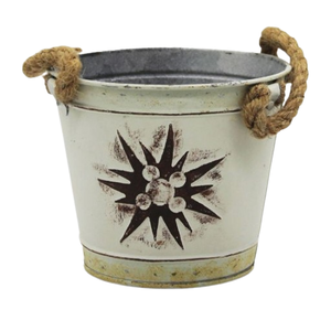 Garden Flower Pots Supplies Rope Handle <b>Zinc</b> <b>Planters</b> Pot Galvanized <b>Planter</b> for Home Hotels and Restaurants - Product Image 1