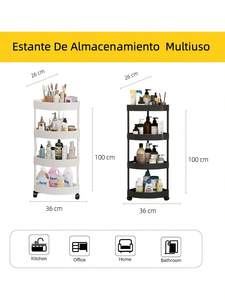 Mensola angolare da bagno multiuso a 4 livelli, ideale per piccoli spazi, organizzatore per la camera da letto e l'ufficio - Product Image 6