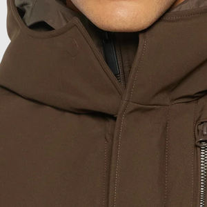 Dernier modèle de veste en coton de couleur unie pour hommes, tenue décontractée pour hommes, fermeture éclair complète, manches longues, coupe-vent, veste en coton pour hommes - Product Image 3