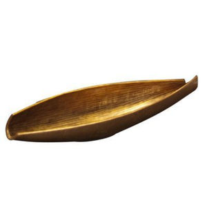 Plat de service en laiton de bonne qualité, plat de service alimentaire finition or, plat de service décoratif de table avec base et poignée - Product Image 4