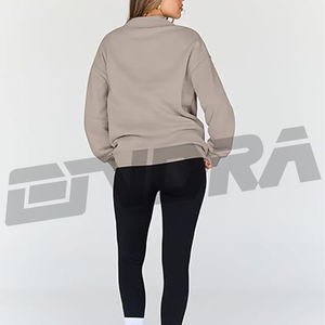 Femmes à la mode surdimensionné sweat col roulé pull à manches longues doux polaire streetwear coupe ample mode automne hiver porter - Product Image 4