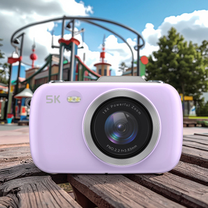 Compact Portable 5K 80MP 18X Zoom Built-in LED Fill Light 2-3" Screen Students Gift Entry-Level CMOS Imaging Digital <b>Camera</b> - Product Image 1