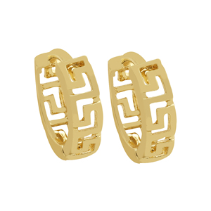 Pendientes de aro modernos chapados en oro, joyería de moda para mercados globales, fabricante de bisutería, chapado en oro laminado - Product Image 1
