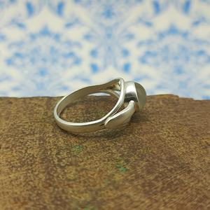 Anillo de boda de Plata de Ley 925 hecho a mano moderno, de cuarzo rosa Natural piedra preciosa, joyería fina, compromiso de bisel de tamaño personalizado - Product Image 3