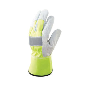 Gants de travail en cuir fendu de vachette très performants Gants de jardinage durables pour gréeur canadien, souples et confortables - Product Image 1