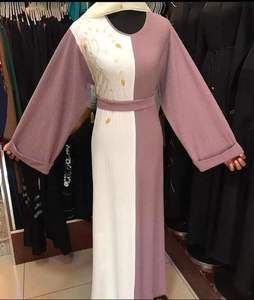 Diseño tradicional marroquí trabajo hecho a mano tela de poliéster de lujo Kaftan Dubai Abaya para mujeres manga larga tamaño personalizado - Product Image 1