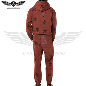 OEM/ODM meilleur fournisseur couleur kaki manches complètes qualité supérieure fabriqué au Pakistan vêtements pour adultes écologiques survêtements en strass - Product Image 2