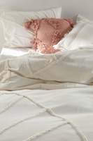 Parure de lit artisanale en coton biologique 100% doux, écologique, 300 fils/cm², grande taille, blanche, avec doublure, classique, 2 taies d'oreiller, pour mariage