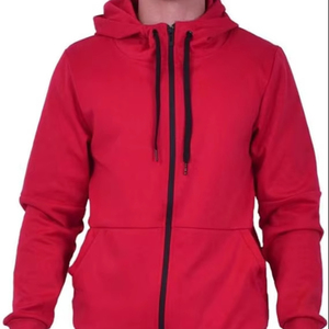 Cómodo chándal unisex de algodón polar ropa deportiva con capucha y pantalones de jogging traje de dos piezas chándal de moda con cremallera - Product Image 1