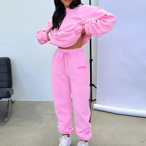 Conjunto Deportivo de Sudadera con Capucha y Pantalones de Chándal Extra Grandes para Mujer, Personalizados, para Gimnasio, Estilo Urbano, Joggers - Product Image 2