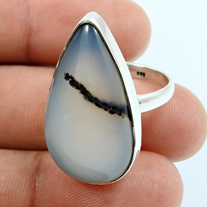 High Quality Wholesale Price 925 Sterling Silver Natural Montana Gemstone Pear Shape Ring <b>Handmade</b> <b>Jewelry</b> Wholesale Suppliers - Product Image 3