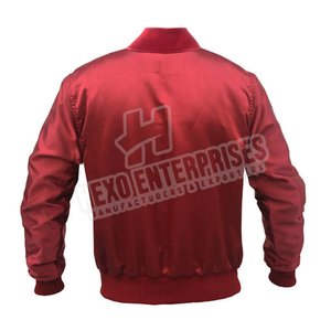 Hot Selling Fashion Silk Satin Wholesale Varsity Jackets Custom Color Logo Men's Bomber Jacket Made in Pakistan 2025 - Product Image 2