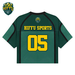 Dernière conception de maillot de football américain avec numéro d'équipe personnalisé prix de gros service OEM de haute qualité maillot de football en maille à la mode - Product Image 6