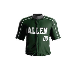 Custom slow pitch green black color baseball uniform jerseys youth <b>men</b> New Light <b>Weight</b> Comfortable Baseball Uniform - Product Image 2