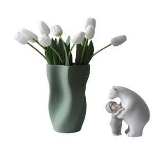 Vase à fleurs de décoration de table en argent moderne de qualité supérieure pour la maison, l'hôtel ou le centre de table de mariage - Product Image 5