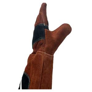 Guantes de soldadura de cuero dividido de vaca resistentes al calor Guantes de soldadura de doble palma de cuero dividido de vaca - Product Image 5